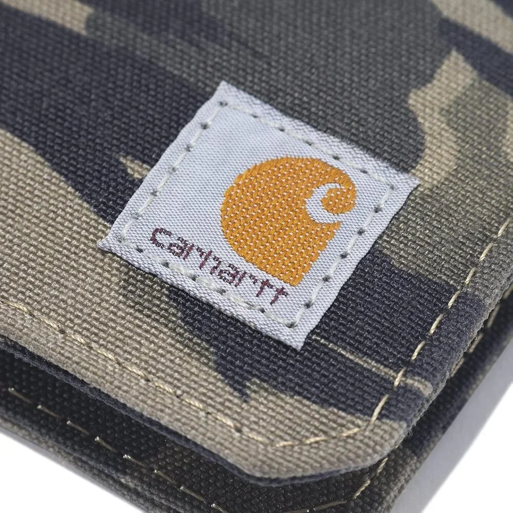 Carhartt Men's Bifold and Passcase Durable Billfold Wallets Available in Leather